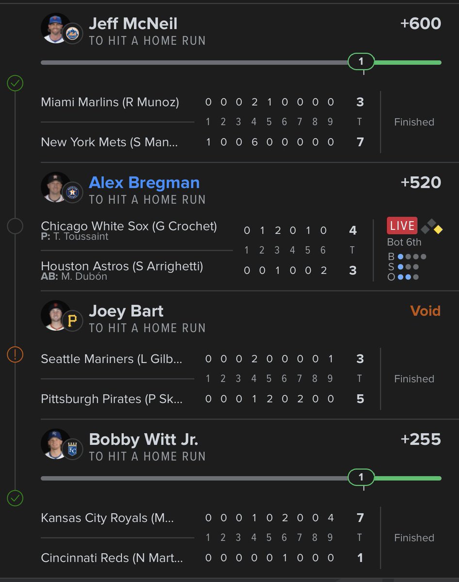 Poppa_Lotta's tweet photo. Wish it could've smack for 11k but we got 2 voids #MLB #Parlay #Picks https://t.co/qaAXOgHcIC