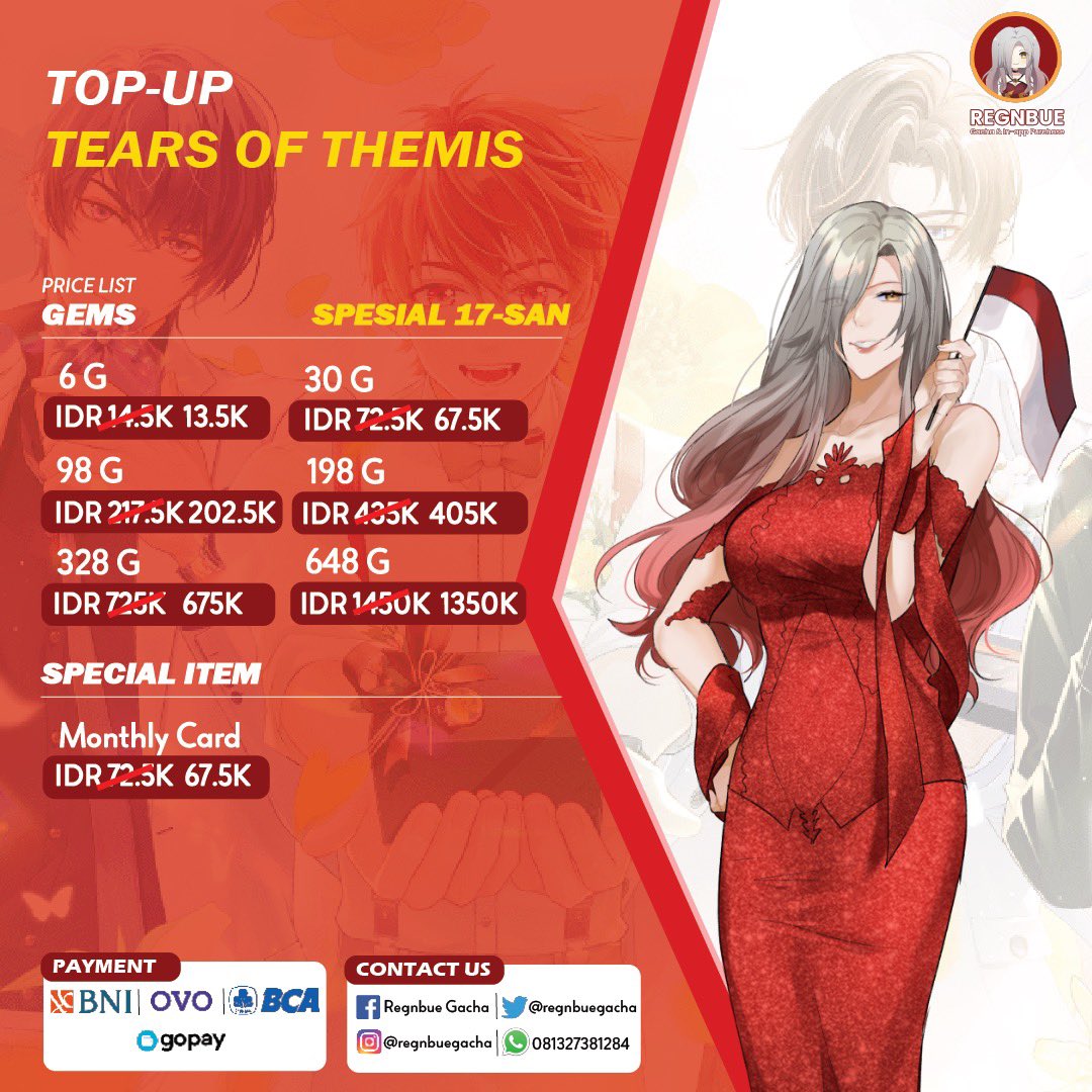 Dirgahayu Republik Indonesia yang ke 79~

Nikmati berbagai diskon top up untuk beberapa game khusus untuk hari ini saja ya~

Ditunggu khilafnya~