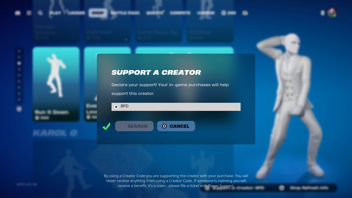 codeBPD's tweet image. Guess who finally got a creator code 👀 thanks to Epic for adding TikTok to the program! 

Use code - BPD #EpicPartner