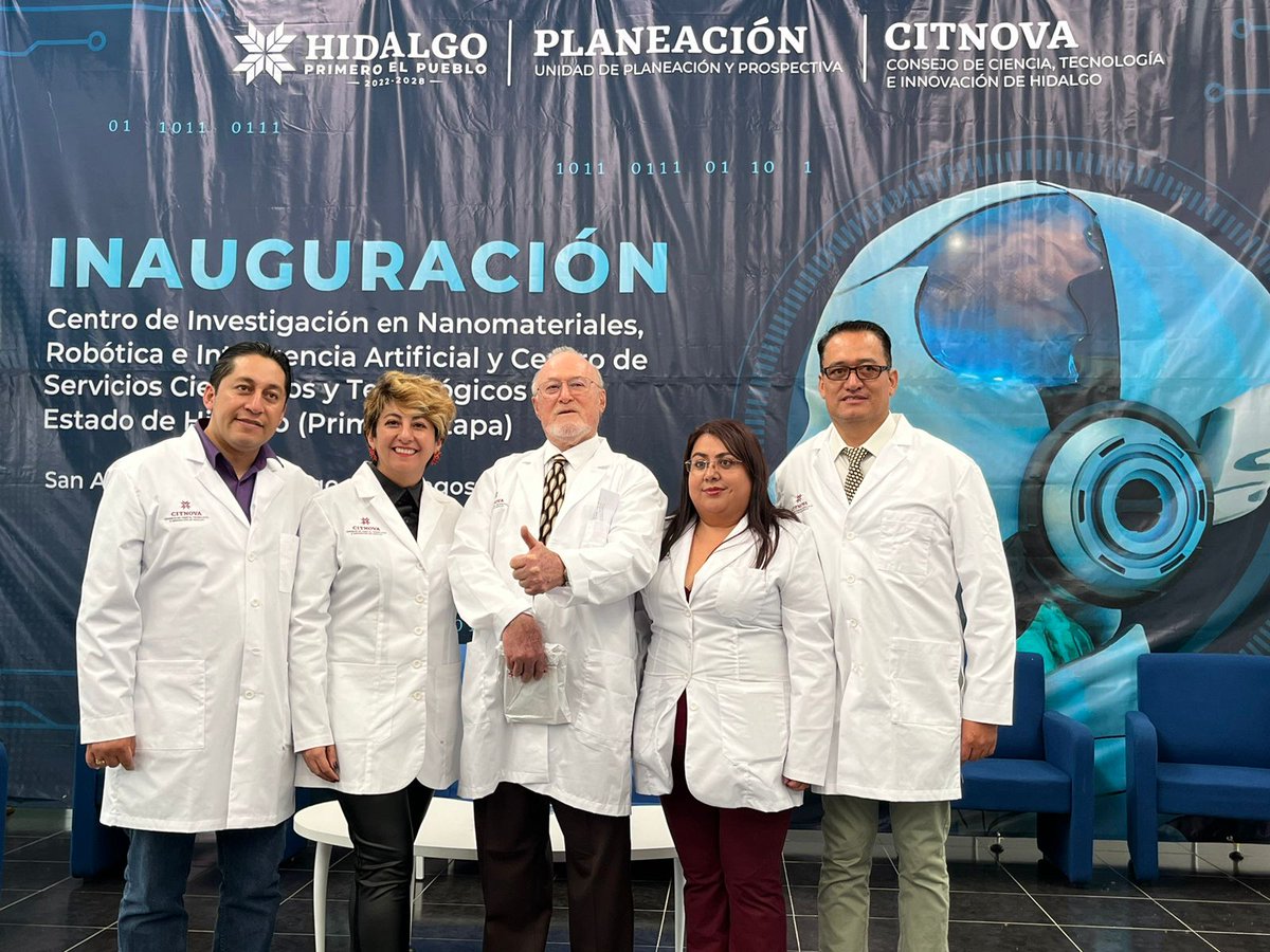 CITNOVA's tweet photo. Citnova dirigido por primera vez por un equipo de científicos, que han hecho posible la creación del Centro de Investigación en Nanomateriales, Robótica e Inteligencia Artificial. 
#HidalgoSeráPotencia
#EquipoCitnova
¡Gracias a cada uno de las y los que integran a este Organismo! https://t.co/p0Au5y8vjb