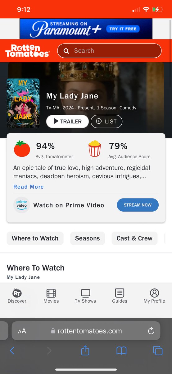 Asola320's tweet image. My Lady Jane: gets 94% on rotten tomatoes its first season

@PrimeVideo : *cancels it*

#savemyladyjane