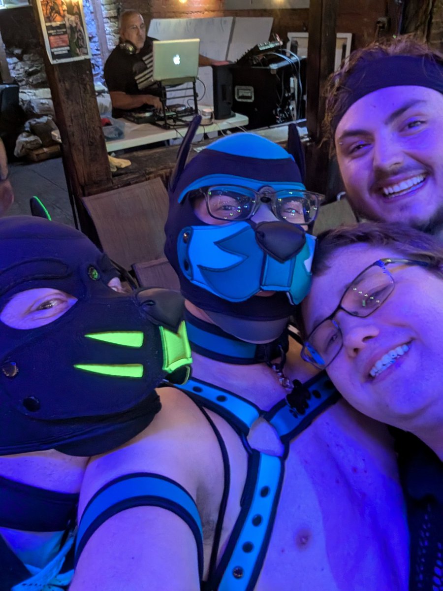 Pup_Static's tweet photo. Having fun at the Stallion with friends! @CosmoWonderPup_ @pup__happy @thepillowhorde https://t.co/qL7PqA4b9x