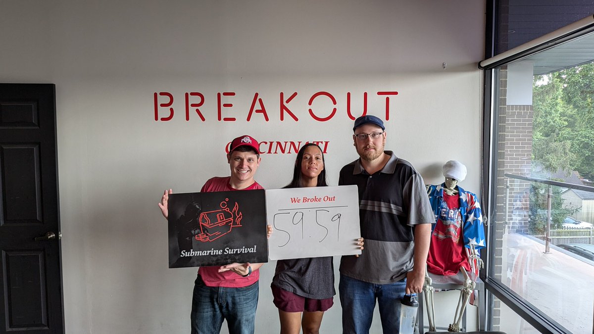 Koerbstomp70's tweet photo. Escape room champ, 3/3 so far https://t.co/VPhCqwT72K