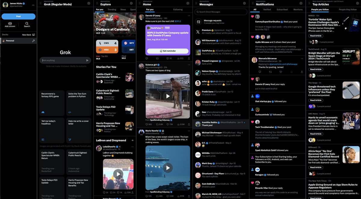 Having @grok integrated in @X Pro is pretty slick ...