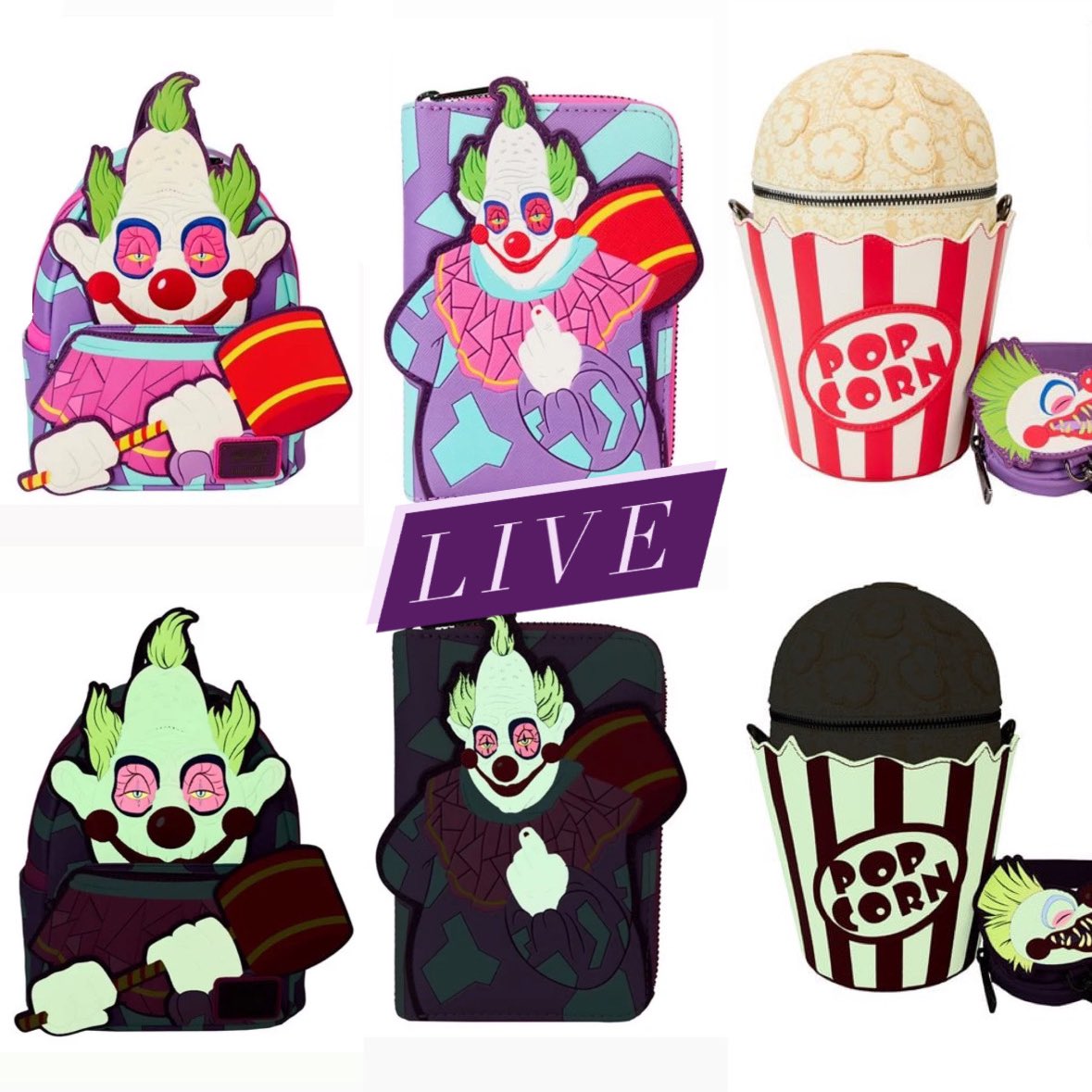 FunkoPOPsNews's tweet photo. Now live! KKoS fans, check out these awesome new Backpack, Wallet and Crossbody prices! All glow too ~
Linky ~ https://t.co/yqspUr15wl
#Ad #FPN #FunkoPOPNews #Funko #Loungefly #KKoS #KillerKlownsFromOuterSpace #Backpacks https://t.co/zP933C1xe5