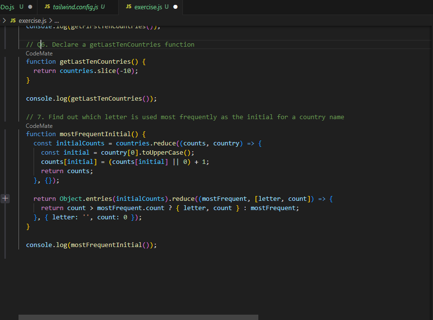 Sly_Softs's tweet photo. Day 35 of #100DaysOfCode:  Explored higher-order functions by solving exercises related to array iterators like .map(), .filter(), and .reduce(). 
#
30DaysOfJavaScript by @Asabeneh

#EnrollWithSTS @stechie_school https://t.co/L1jeQoQqL9