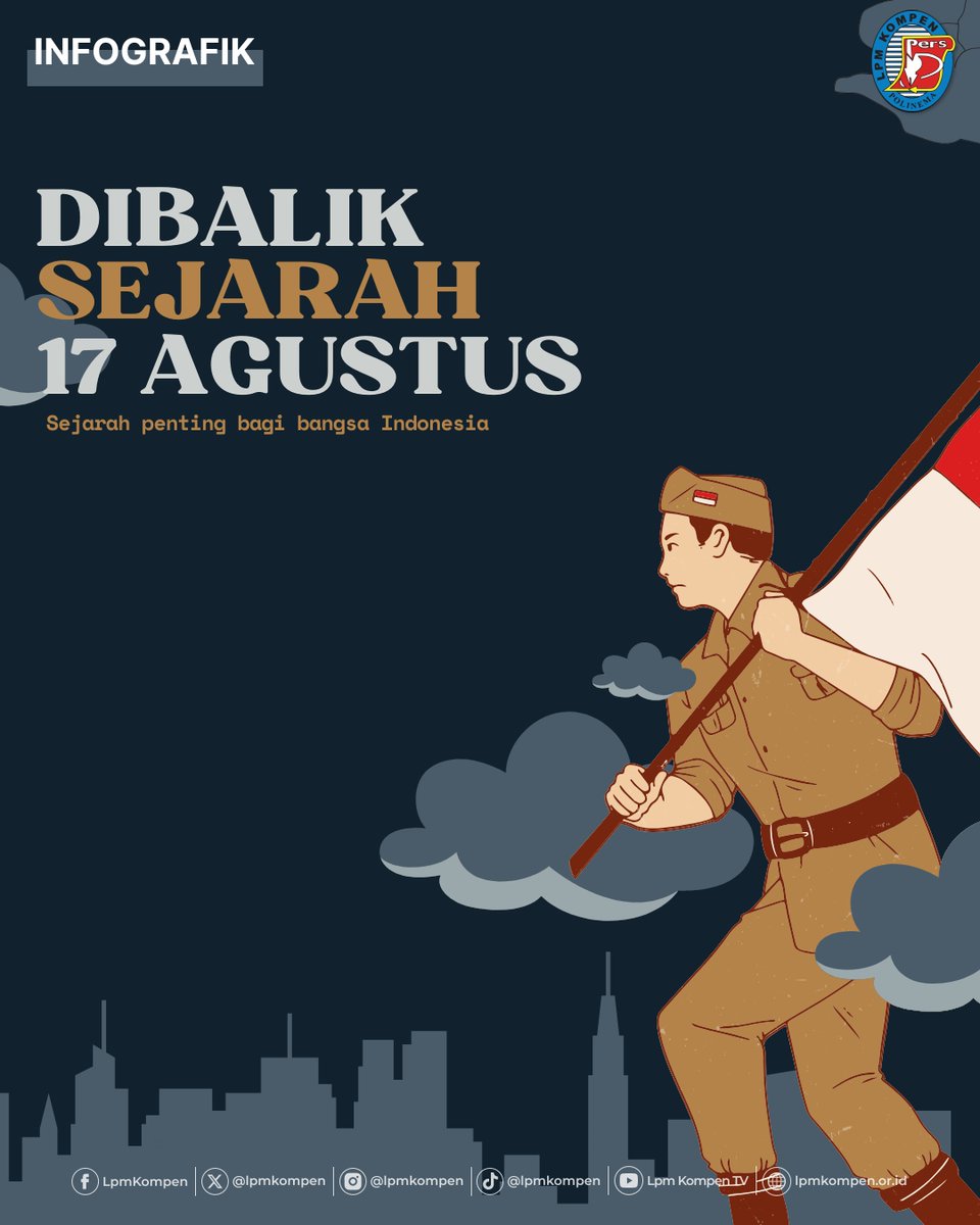 lpmkompen's tweet photo. [INFOGRAFIK]

Kemerdekaan adalah hasil dari perjuangan panjang dan pengorbanan para pahlawan. Kini, tugas kita adalah menjaga dan mengisi kemerdekaan dengan tindakan nyata, bekerja keras, dan bersatu untuk Indonesia yang lebih baik dan lebih indah di masa depan. MERDEKA! https://t.co/88K05TcjCe
