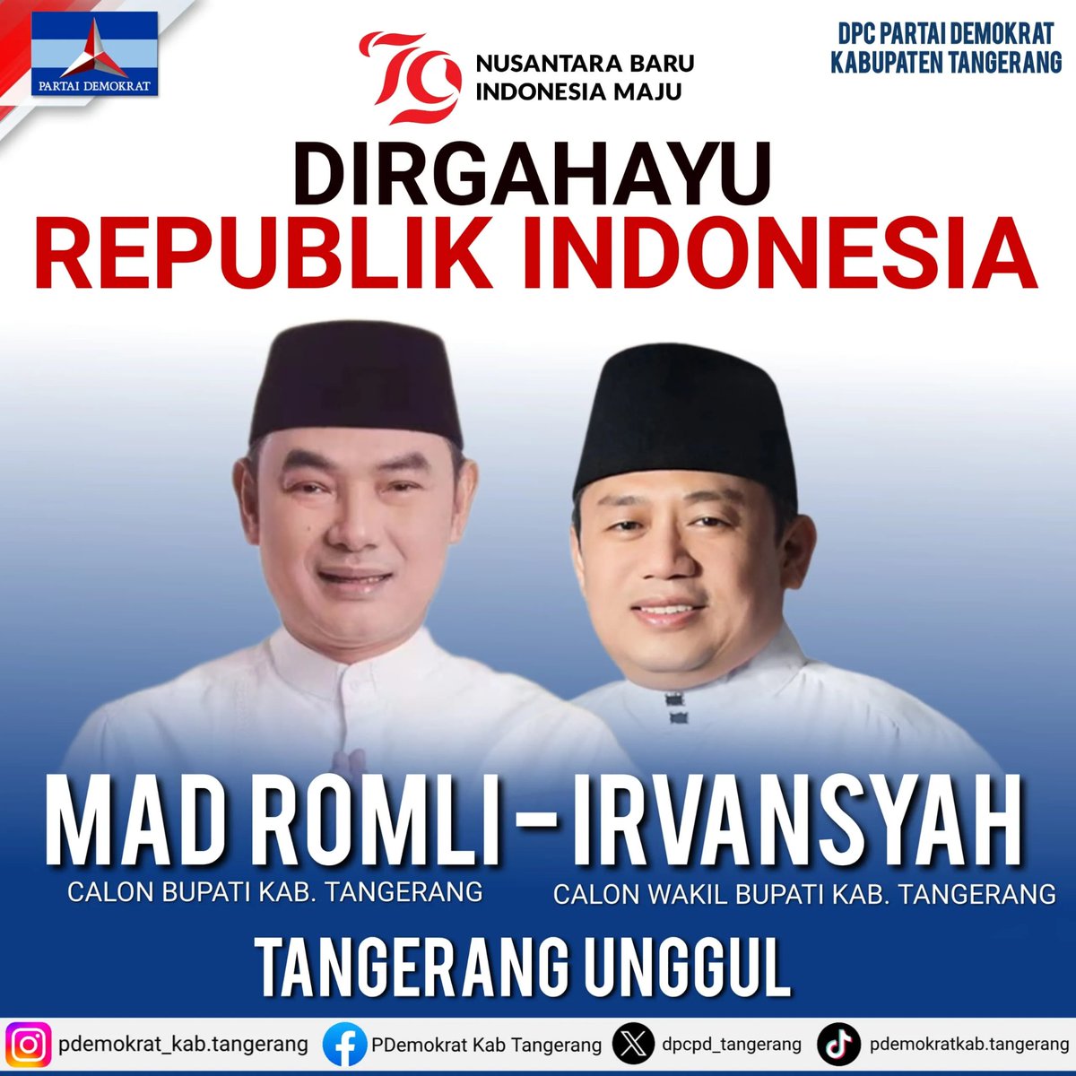 PropertyTaja's tweet photo. Calon bupati kab Tangerang 
BPK mad Romli irvansyah pemimpin baru Tangerang ungul kami segenap pengurus DPAC PD kec Cisoka kab Tangerang S14P tim kemenangan ny partai Demokrat S14P bersama BPK mad Romli irvansyah menang Tangerang ungul https://t.co/PyRSg1xFI4