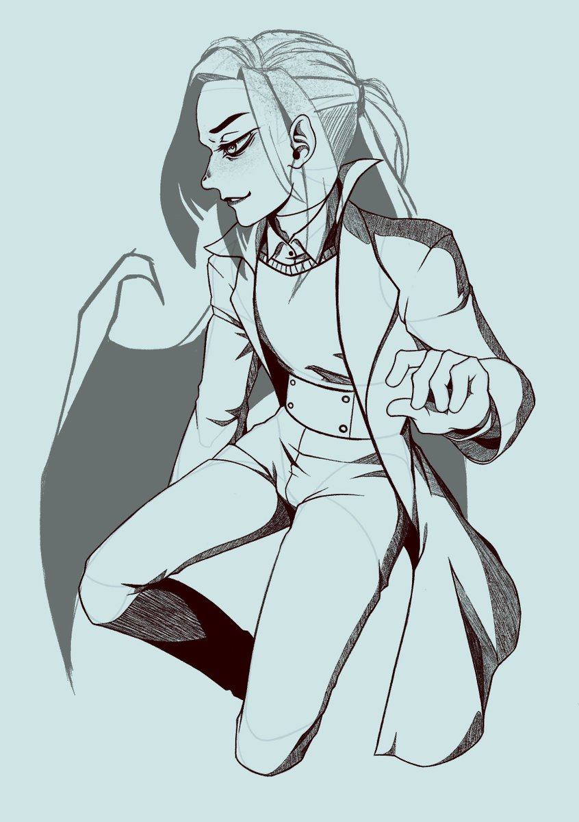 dramaticArtisan's tweet photo. Experimenting things in another style
The hair makes wings, yes

#sketch #ocart #oc https://t.co/igIIdADbJ5