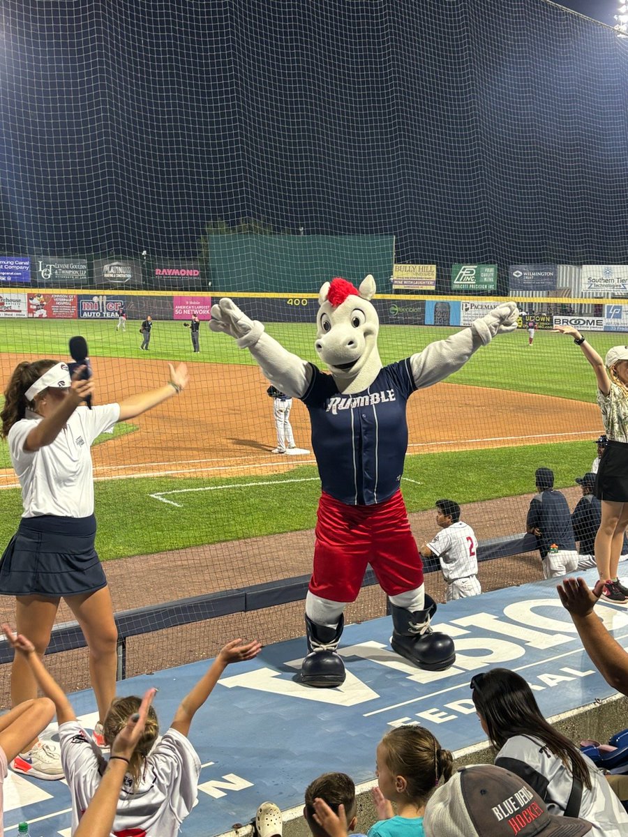 Fireworks, home runs, and Rowdy.  Fantastic night with the <a href="/RumblePoniesBB/">Binghamton Rumble Ponies</a>