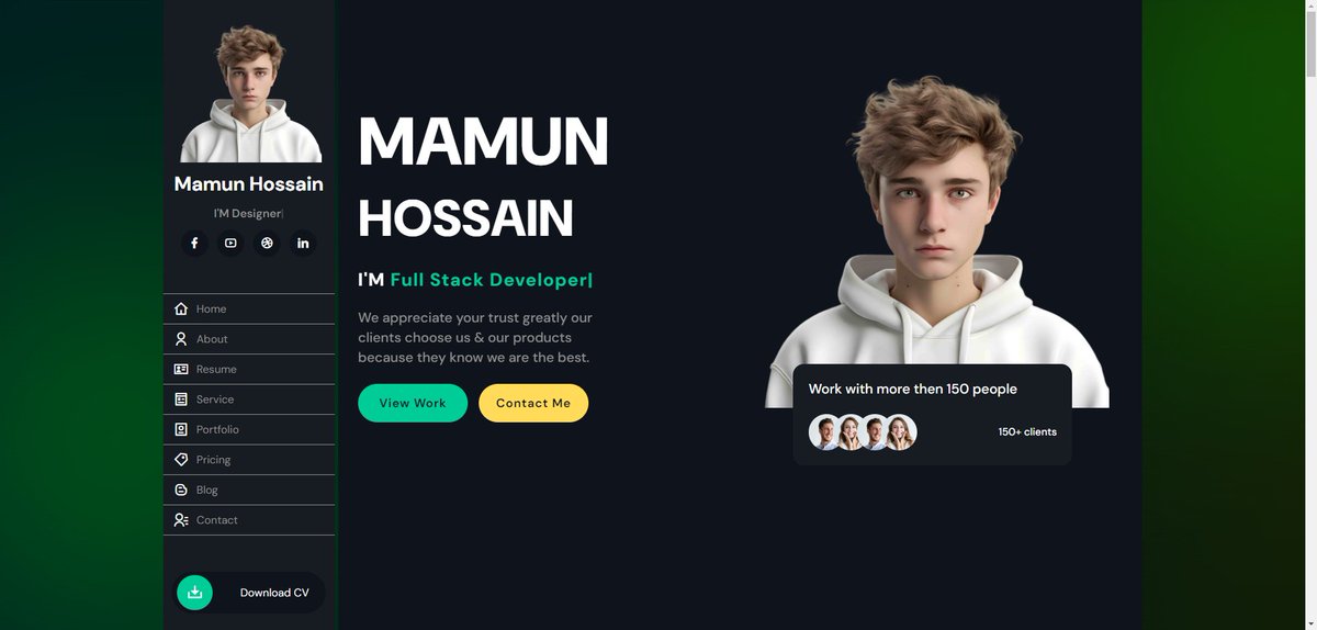 SyntaxMart's tweet image. An Interactive Personal Portfolio with Dynamic UI Elements
#WebPortfolio #DynamicUI #HTML #CSS #Javascript #InteractiveDesign #WebDevelopment #CodeNewbie #FrontEndDevelopment #DigitalPortfolio
project link syntaxmart.com/how-to-build-a…
website link syntaxmart.com