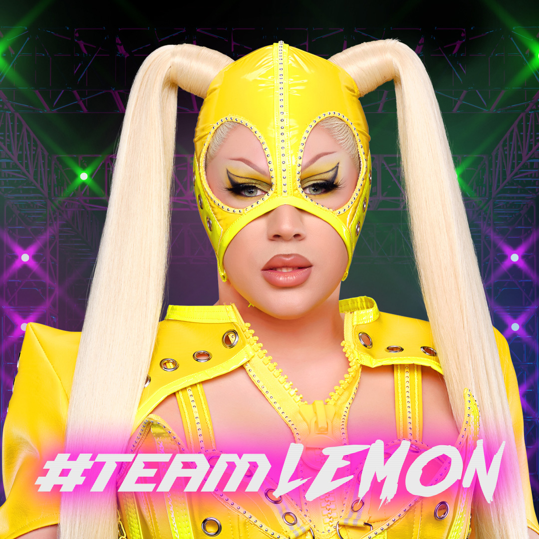 canadasdragrace's tweet photo. Pucker up! Do you want @thatbitchlemon to take home the 👑? 

Use #TEAMLEMON to show your support! #CanadasDragRace 🇨🇦 vs the 🌎 https://t.co/hAZxrashkr