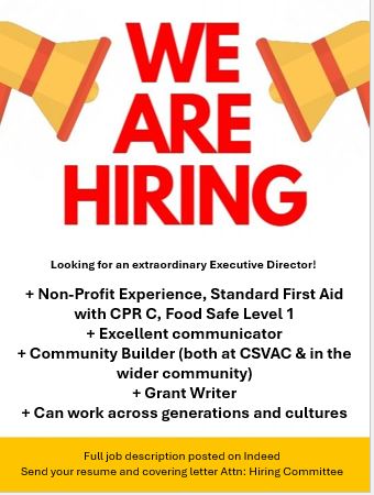 CSVAC1's tweet image. We are hiring a new Executive Director. Job description is posted on Indeed, Facebook, and Instagram. 

#csvac #victoria #yyj #victorialocal #employment #cookst #cookstreet #cookstvillage #cookstreetvillage
