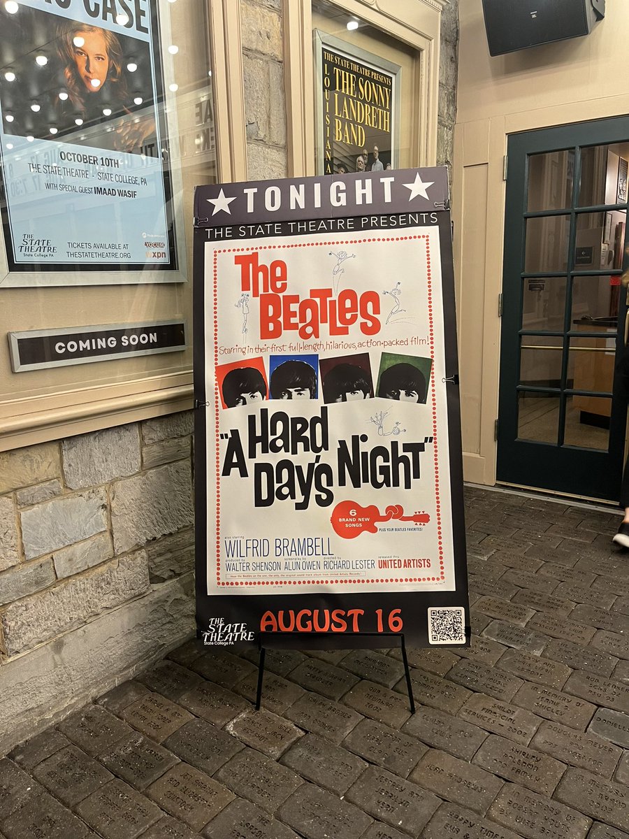 strwbrrypaul's tweet photo. saw hard days night on big screen downtown today 🪲🪲 https://t.co/v1U5wL9jAg
