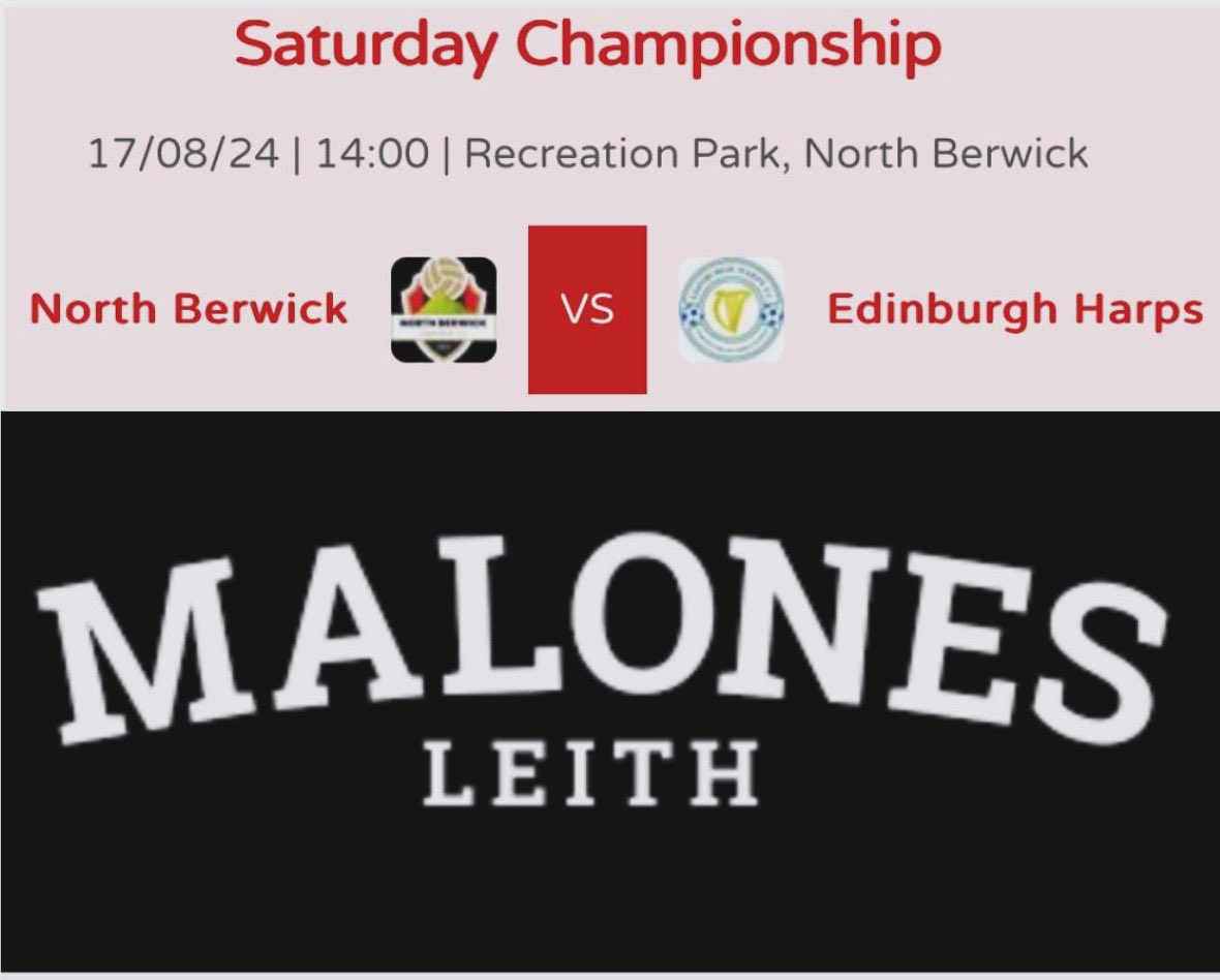 Edinburgh Harps F.C. (@edinburghharps) on Twitter photo The lads travel to <a href="/NBAmateurs/">North Berwick Amateurs FC</a> today, looking to build on the 3 points picked up last week #uptheharpsonasaturday #malonesleith The lads travel to <a href="/NBAmateurs/">North Berwick Amateurs FC</a> today, looking to build on the 3 points picked up last week #uptheharpsonasaturday #malonesleith