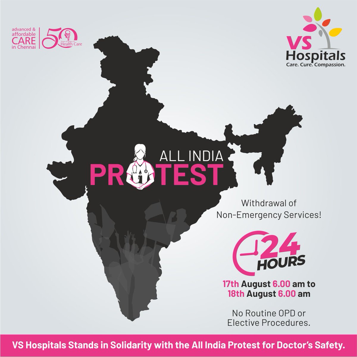 We are deeply troubled by the recent incident in Kolkata, where a healthcare worker faced an unacceptable act of violence. This tragic event underscores the urgent need for collective action to uphold the values of our profession.

#StandWithHealthcare #ProtectHealthcareWorkers