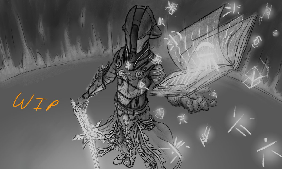 I rarely show off works in progress but I'm pretty happy with this one so have a sneak peak. I still have to figure out background :/ trying to pick between Hive or Dread