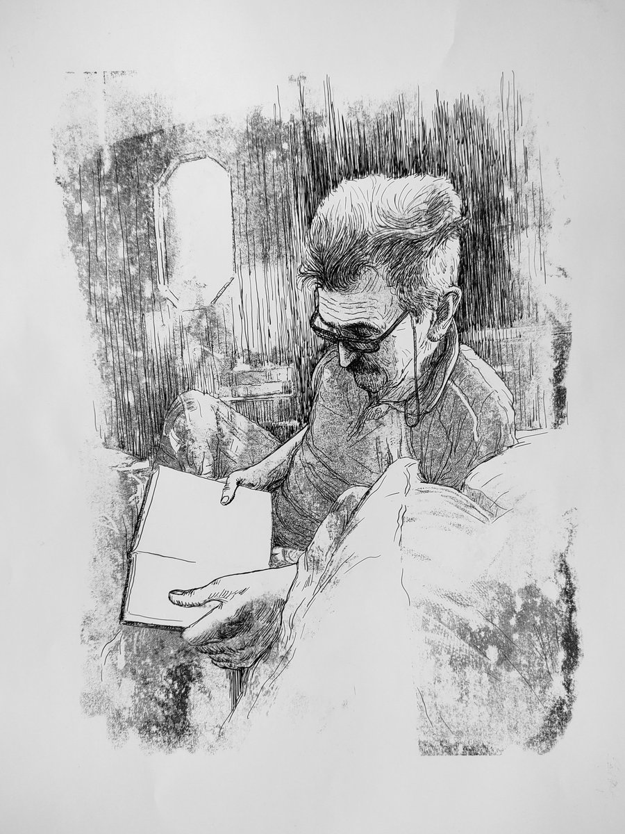 Salar81213986's tweet photo. GM everyone 🖤☀️
I miss you grandfather 🫂🖤
The technique of this work is mixed media... https://t.co/AXYACL3BpG