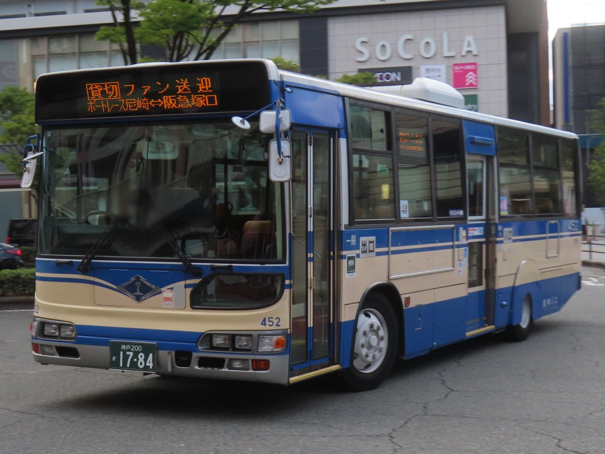 8/17 阪神バス 塚口(営)14-183 三菱ふそうKL-MP37JK [21]阪急園田行