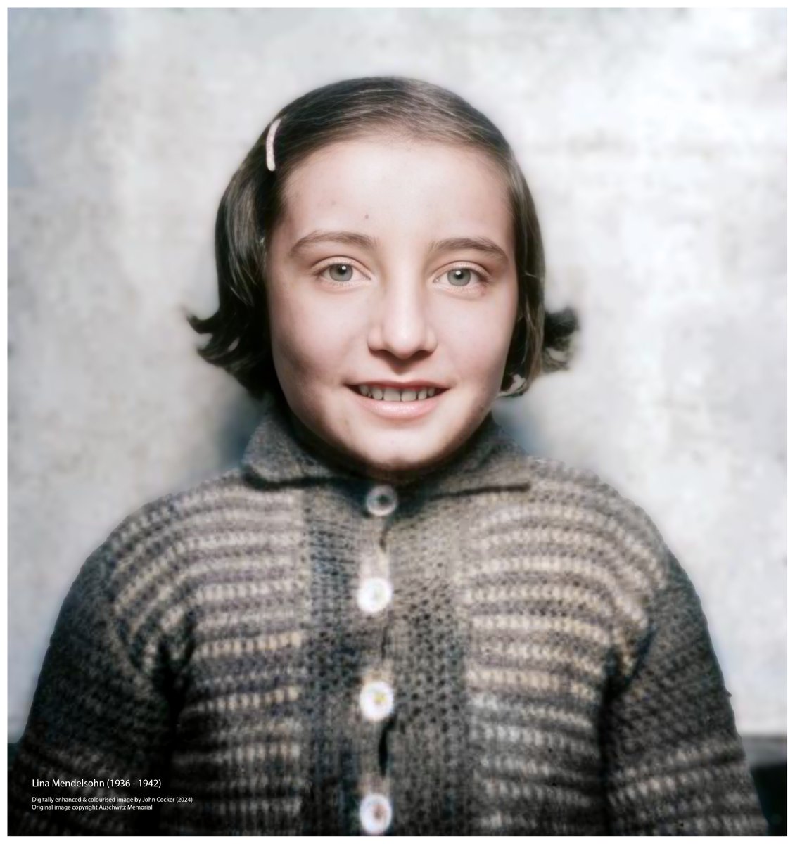 On this day in 1942, a 6 year old French Jewish girl was transported from Drancy to Auschwitz. She was murdered on arrival in the gas chamber along with her 10 year old sister. Her name was Lina Mendelsohn.

Please support <a href="/AuschwitzMuseum/">Auschwitz Memorial</a> reach their goal of 2 million followers