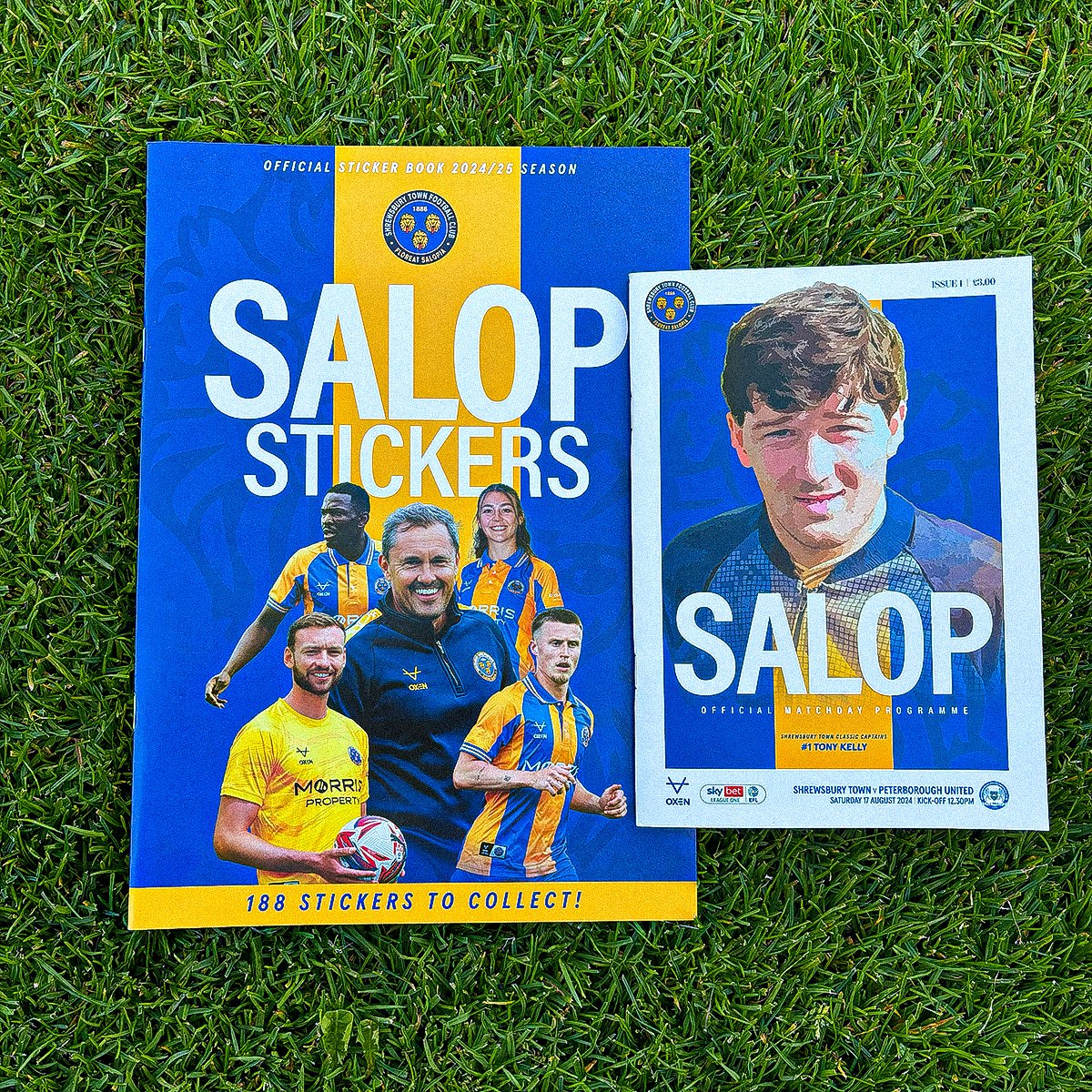 📘 | Don't forget to pick up your #Salop Sticker Album ahead of today's match!

It comes with four FREE stickers and you can collect the first eight in our matchday programme!

🔷🔶 #Salop