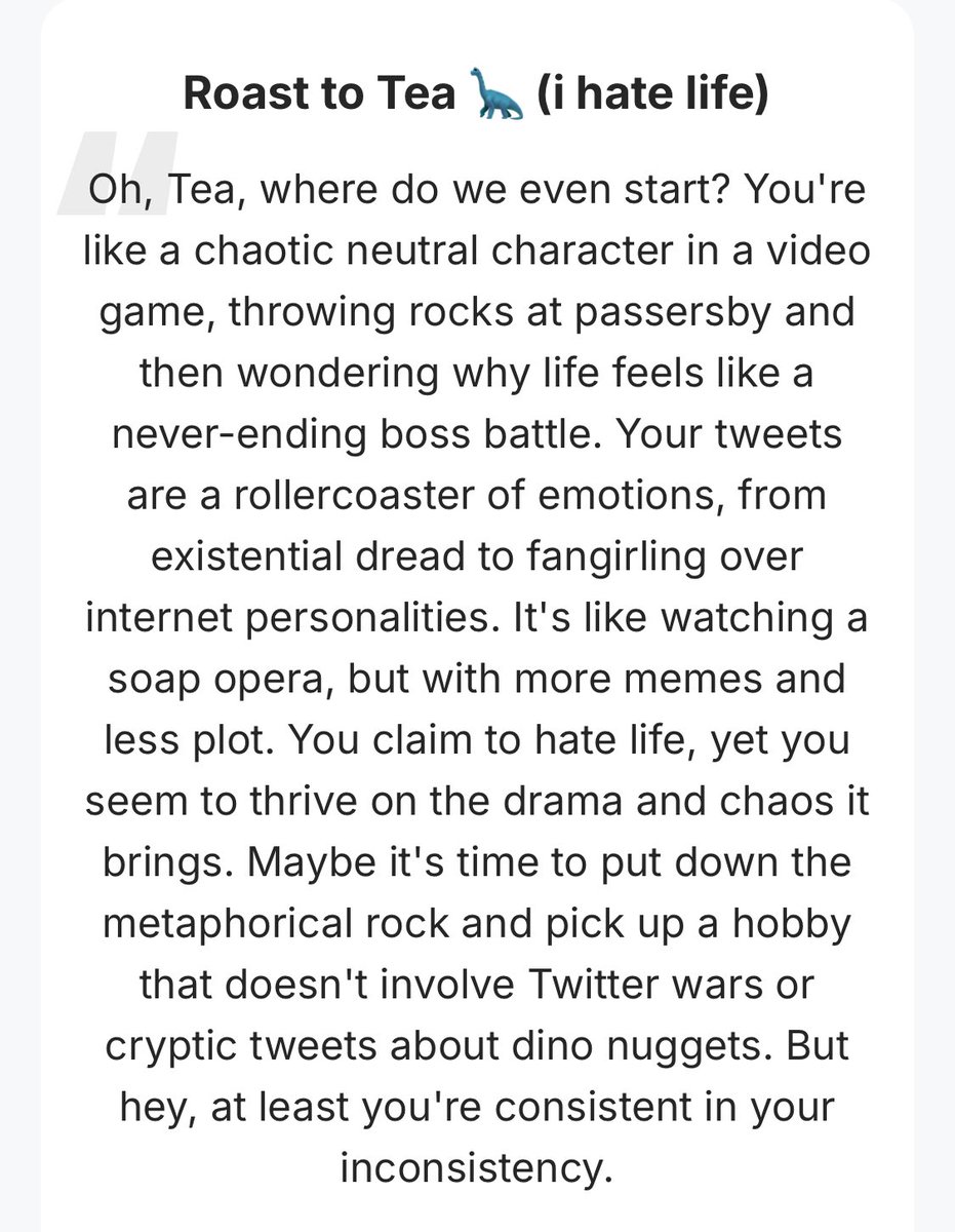 Tea 🦕 (i hate life) tweet media