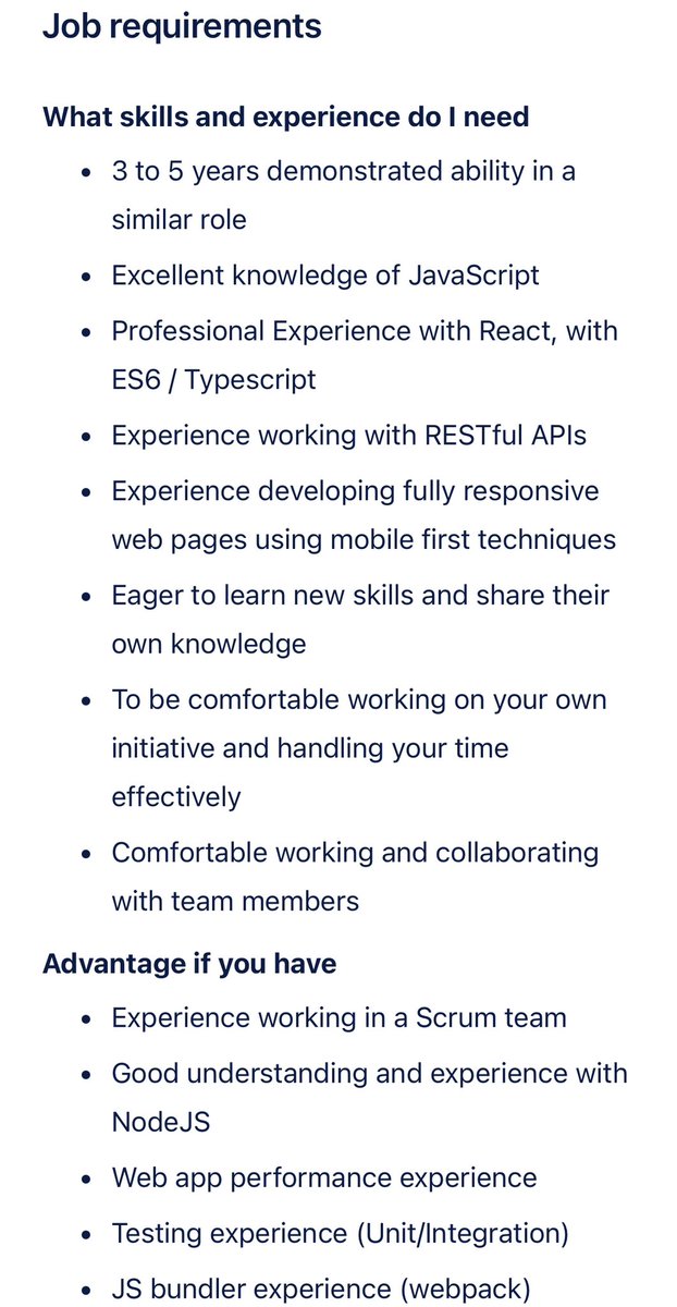 再分享一个爱尔兰的前端开发的远程职位

可以Remote工作，之后通过试用期可以协助办理工签到爱尔兰。这个职位需要前端开发经验3-5年，对React, TS, ES6有熟练工作经验