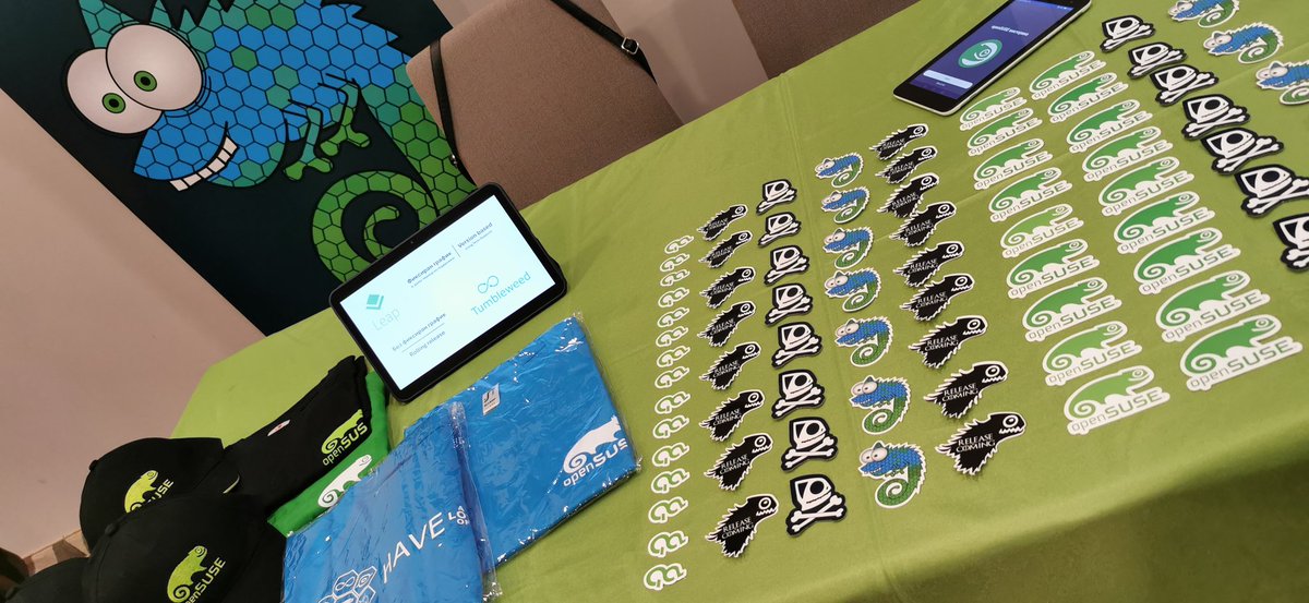 shekeriev's tweet photo. Няколко снимки от нашия #openSUSE щанд на #VarnaConf :)
---
A few pictures from our #openSUSE info booth at #VarnaConf :) https://t.co/ruwF5s5yuL