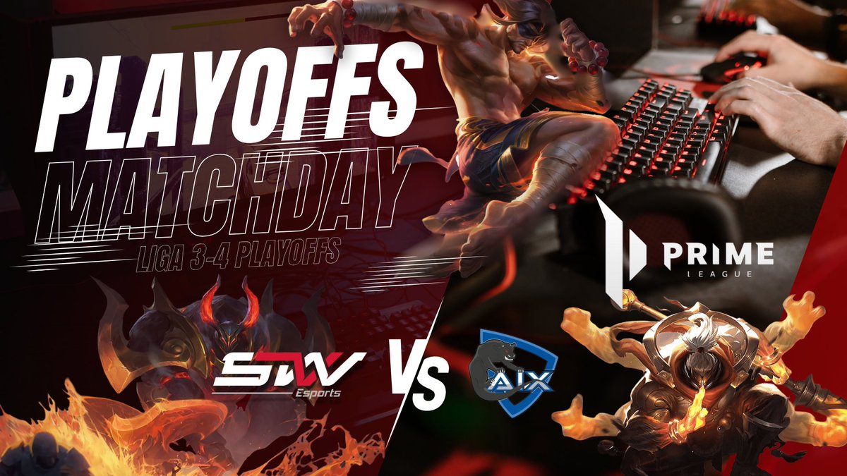 Heute geht's Los!

SVW Main vs AIX in der ersten Runde der Liga 3-4 Playoffs.

um 14 Uhr geht's los! seid live mit dabei twitch.tv/esports_svw