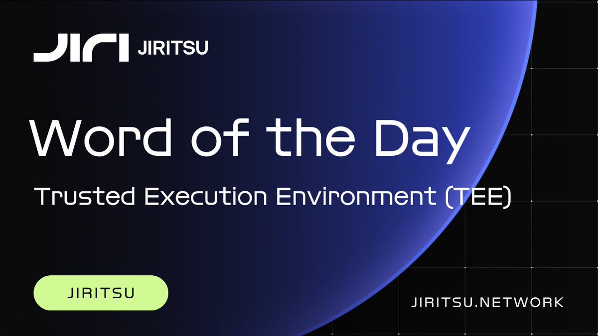 Jiritsu_Network's tweet image. Trusted Execution Environment (TEE) 🧐

TEE is a secure area of a main processor. It guarantees code and data loaded inside to be protected with respect to confidentiality and integrity. A TEE as an isolated execution environment provides security features such as isolated
