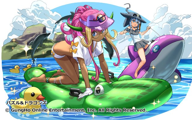 「夏休みの水着キャラ達その1ー#パズドラ 」|安達洋介のイラスト