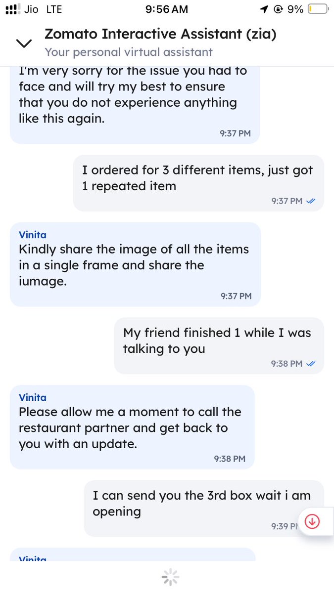 unmeshgavade's tweet photo. Utterly dissatisfied by @zomatocare @zomato 
Ordered 3 different Chinese starters and got one dish repeated twice.
The resolution wasn’t fair at all. Now @zomato should embibe quality and quantity check before deliveries.
I want a refund.

OrderId-6093867759 https://t.co/IPcPWwurbX