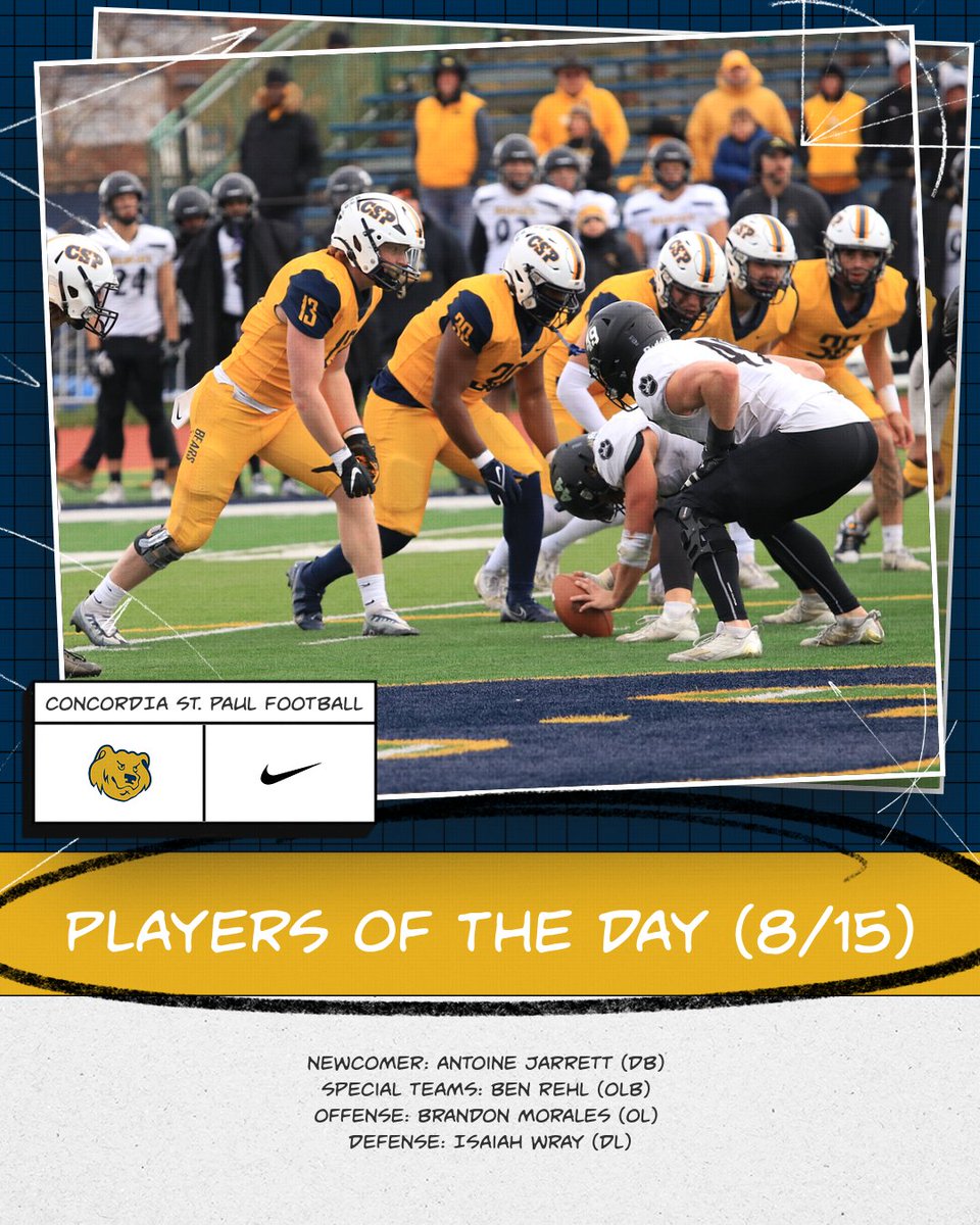 CSPBearsFB's tweet photo. More Players of the Day! 🔝 https://t.co/Yz80ZubmkX