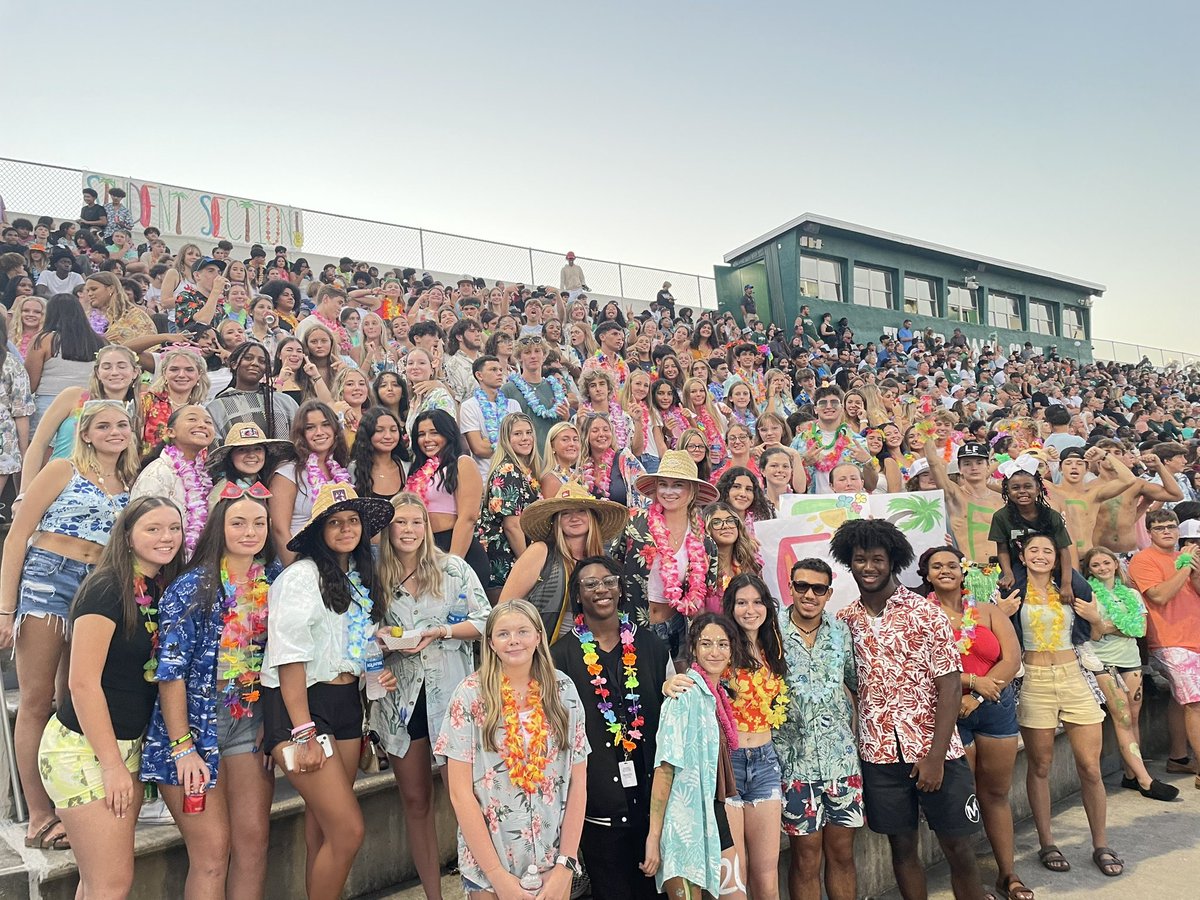 First at home football game!! Tropical Luau! Our student section delivered the hype!!