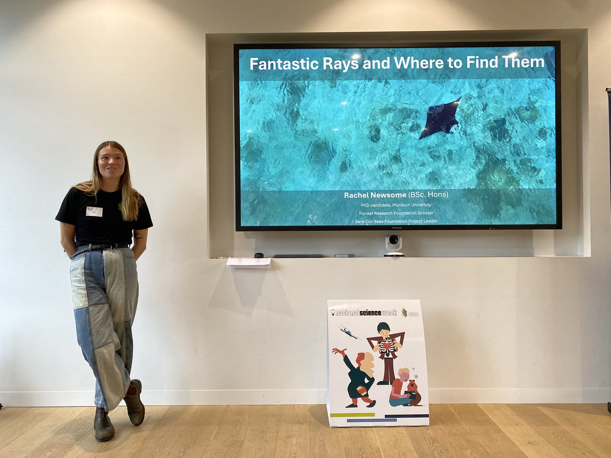 And we are off for national science week at the <a href="/ForrestResearch/">Forrest Foundation</a> with the amazing Rachel Newsome talking about fantastic rays and where to find them… <a href="/MurdochUni/">Murdoch University</a>