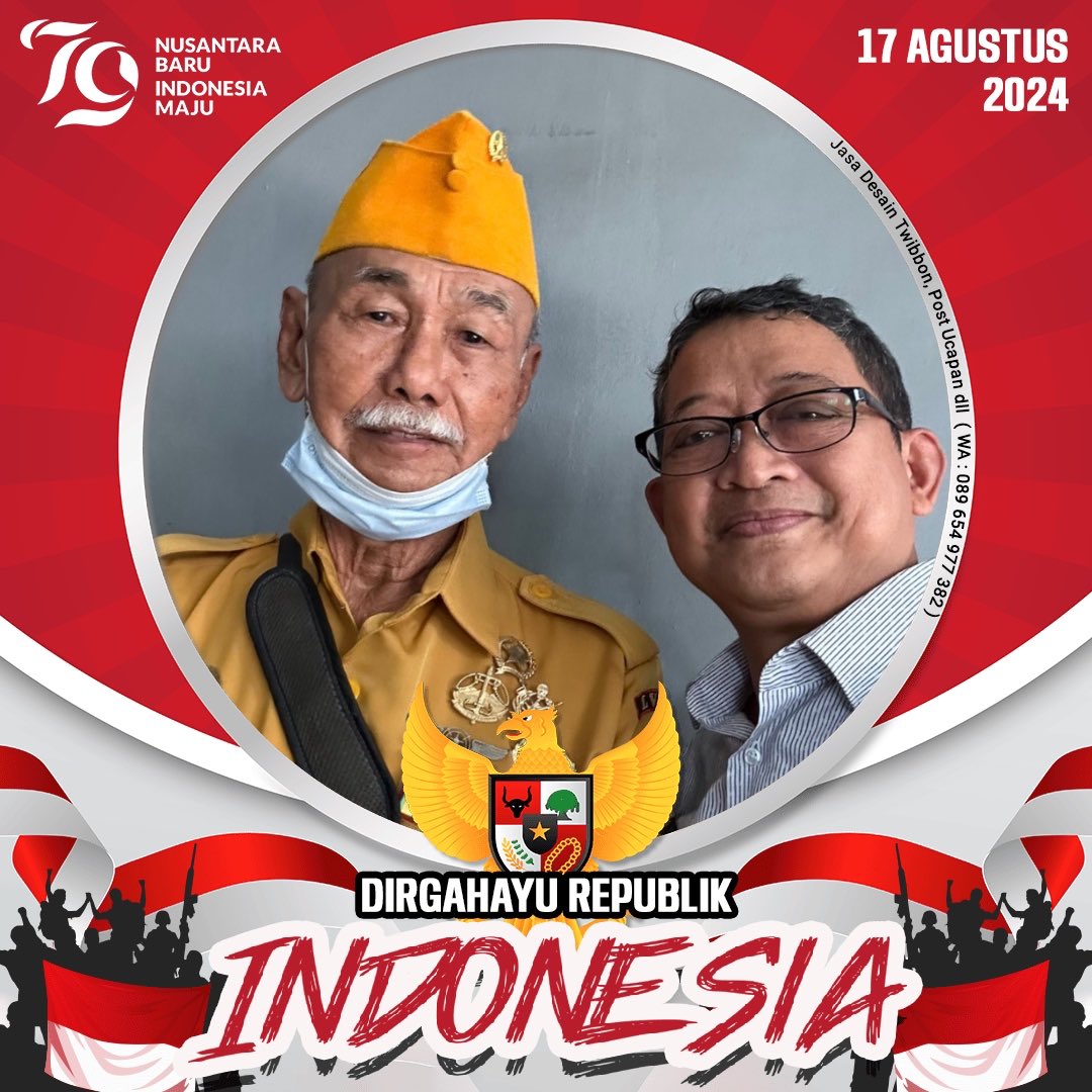 Dirgahayu kemerdekaan Indonesia. Jayalah negeriku, bangkitlah bangsaku.