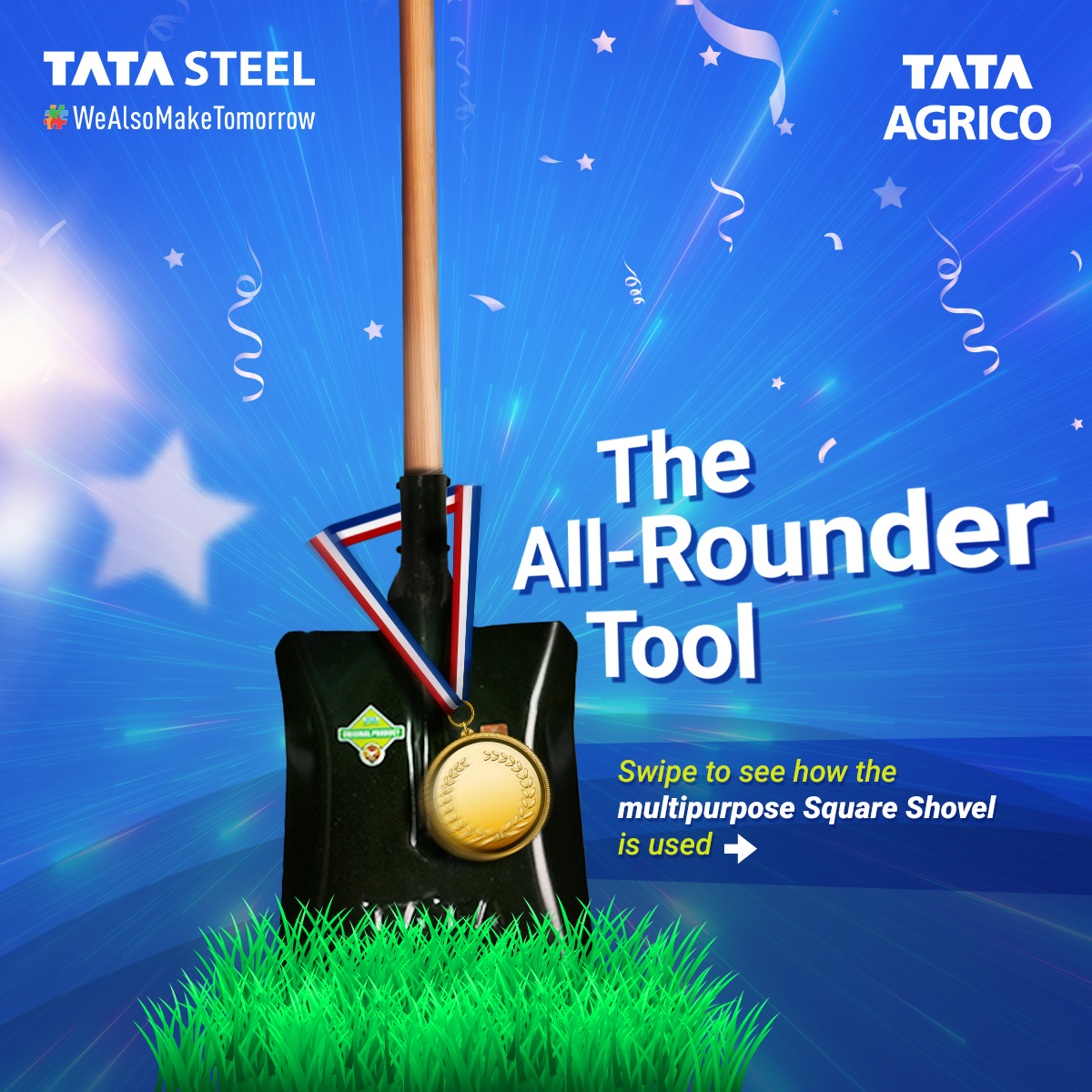 AgricoTata's tweet photo. Whether you need to lift loose material at construction sites or prepare your garden for the next season, the all-rounder Tata Agrico Square Shovel does it all! To know more, visit https://t.co/IdFRxabjBa
#TataAgricoSquareShovel #TataAgrico #toolsset #tatatools #tataagricogroup https://t.co/EfYyEvWect