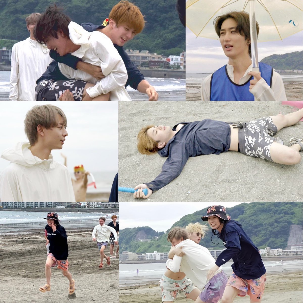 TVTOKYO_PR's tweet photo. 🛼------------------
　　  ☀️今日深夜1時25分☀️
#HiHiJets の #Hiしか 言いません！
　　　　　　    ------------------🛼

＼海男🌊は誰だ⁉️第２回湘南王👑／

水鉄砲対決では
初代湘南王・猪狩の姑息な作戦が橋本を襲撃⁉️
王冠は誰の手に👑✨

#髙橋優斗 #井上瑞稀 #橋本涼
#猪狩蒼弥 #作間龍斗 https://t.co/477FzRVs0b
