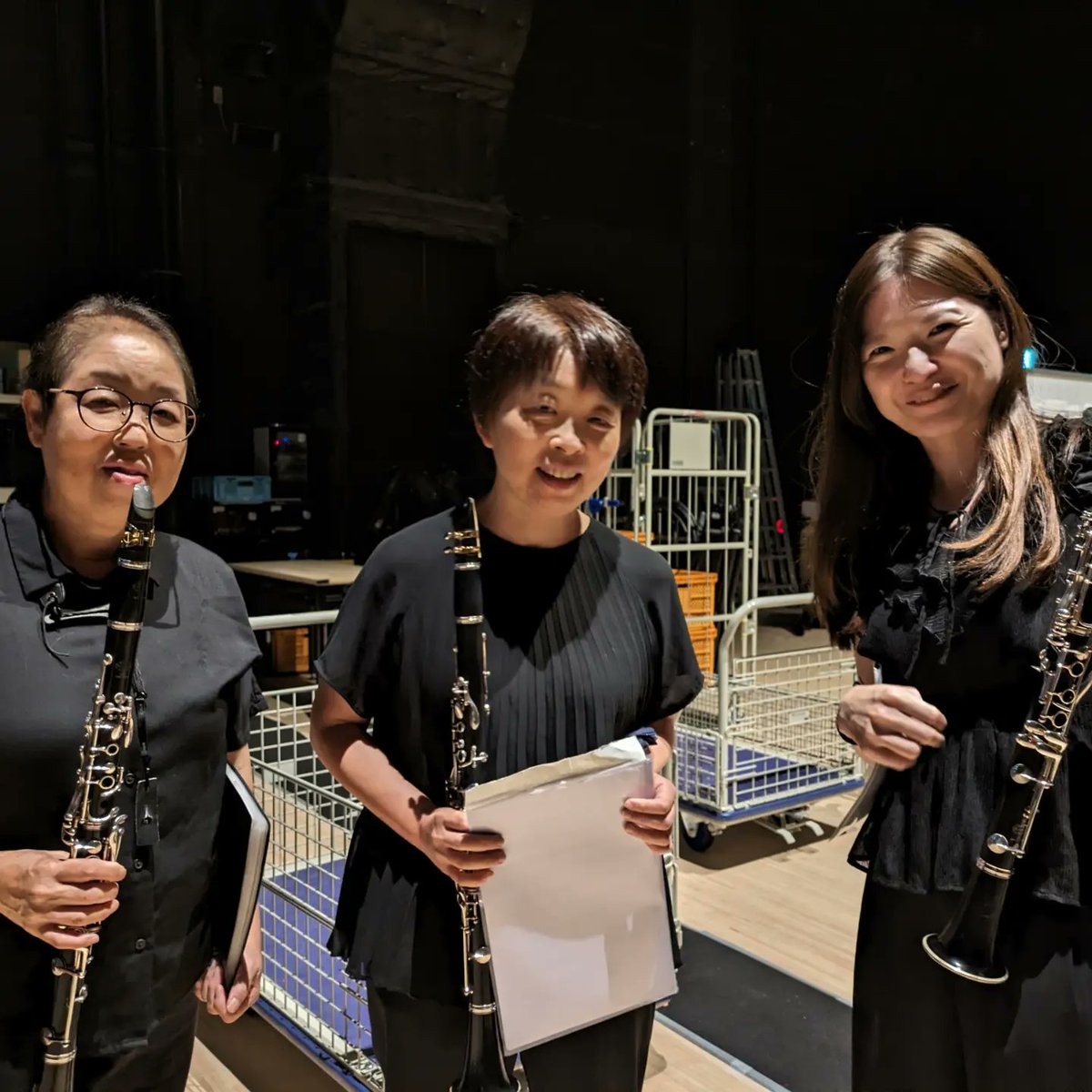 Parnassus_w_o's tweet photo. IWBC2024 パート写真📸✨️
Flute&amp;Oboeパート⭐️Clarinetパート

本番前の様子をパシャリ❣️
随時更新しますので、お楽しみに❤️

#iwbc2024 
#iwbc 
#吹奏楽
#水戸市民会館
#フルート
#オーボエ
#クラリネット
#茨城パルナッソスウインドオーケストラ https://t.co/4Lnx3fehsD