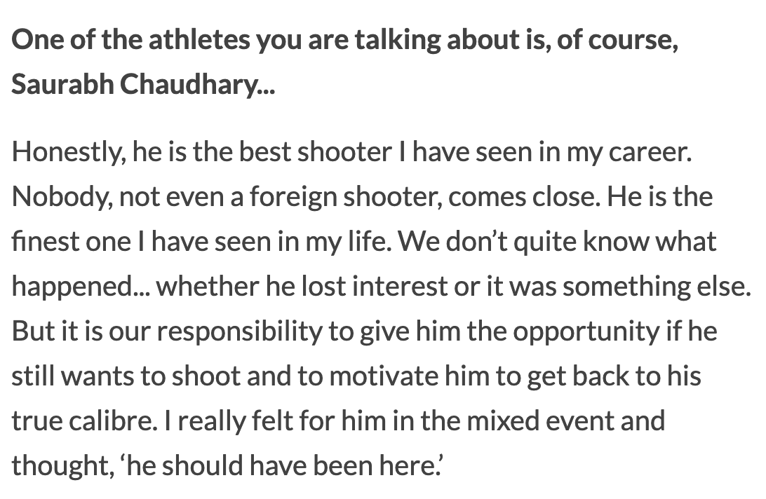 clutchplay's tweet image. Manu Bhaker on Saurabh Chaudhary...

Full interview: 
hindustantimes.com/sports/olympic…