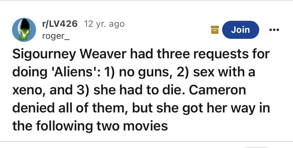 I heard about this before watching Alien 3. I’m watching it now and it’s funny how obvious these requests were fulfilled.