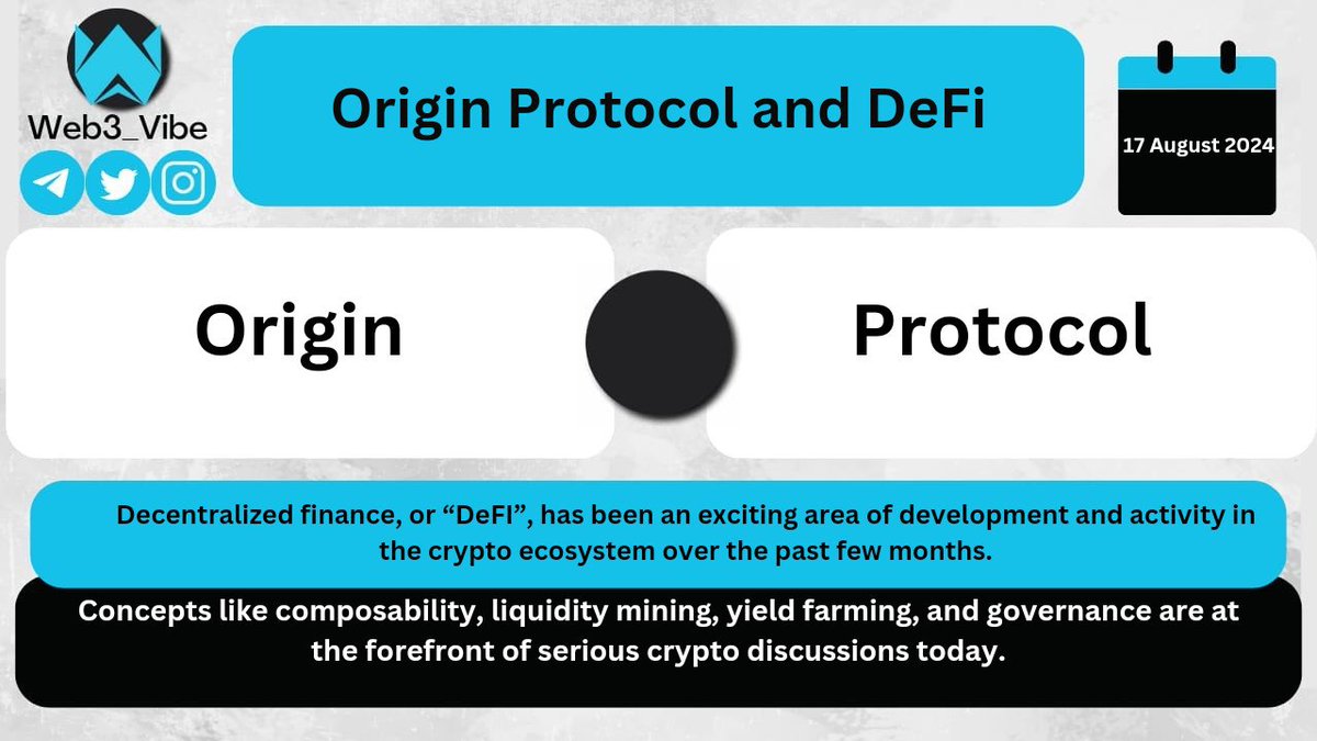 Origin Protocol has published an article stating that the Protocol is already part of the DeFi ecosystem, and is also working on a new DeFi product.

medium.com/originprotocol…
💧 icodrops.com/origin-protocol