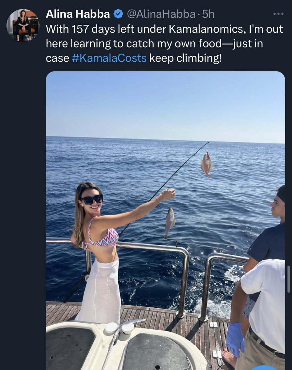 JoshEakle's tweet image. This is actually the perfect representation of MAGA.

Deep water fishing in a multi-million dollar yacht while simultaneously virtue signaling and grifting off of the ultra poor.