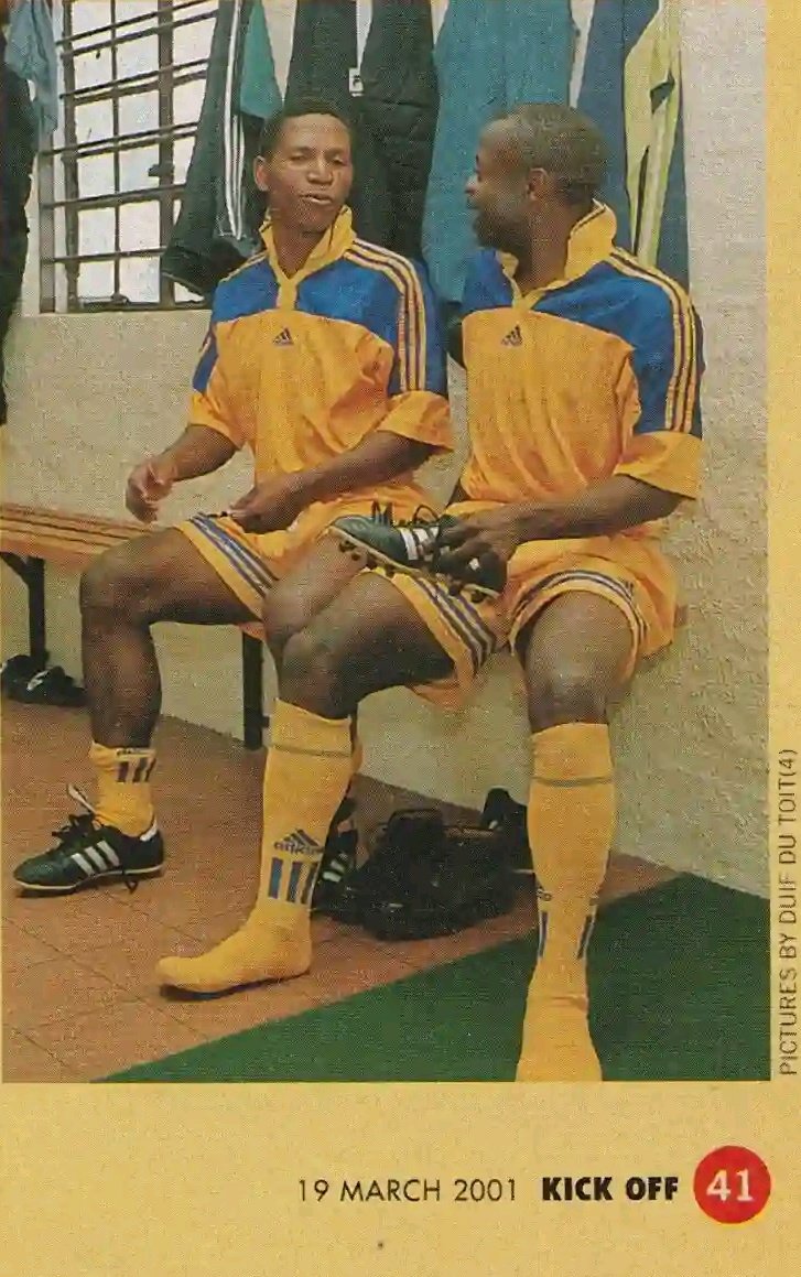 Alex Bapela &amp; Daniel "Mambush" Mudau, together in the change room....Back in 2001

#Sundowns