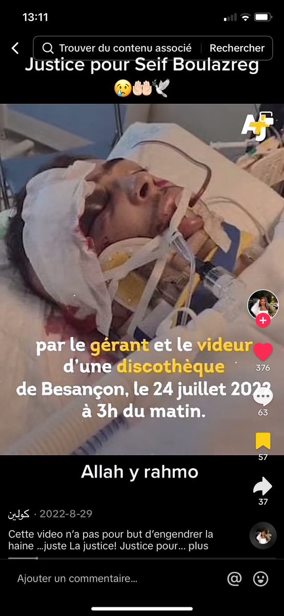 Le 15 MAI 2024 l’appel de la famille à été rejeté…elle se pourvoit en cassation pour #Seif 🙏🤲💔😪

Le combat pour la vérité continue ❤️
J’aimerais que #justicepourseif soit RT merci 🙏 🤲❤️🕊️
Seif🕊️🕊️🕊️repose en paix…Allah y rahmou…🙏🤲🏼 
#justiceetveritepourseif