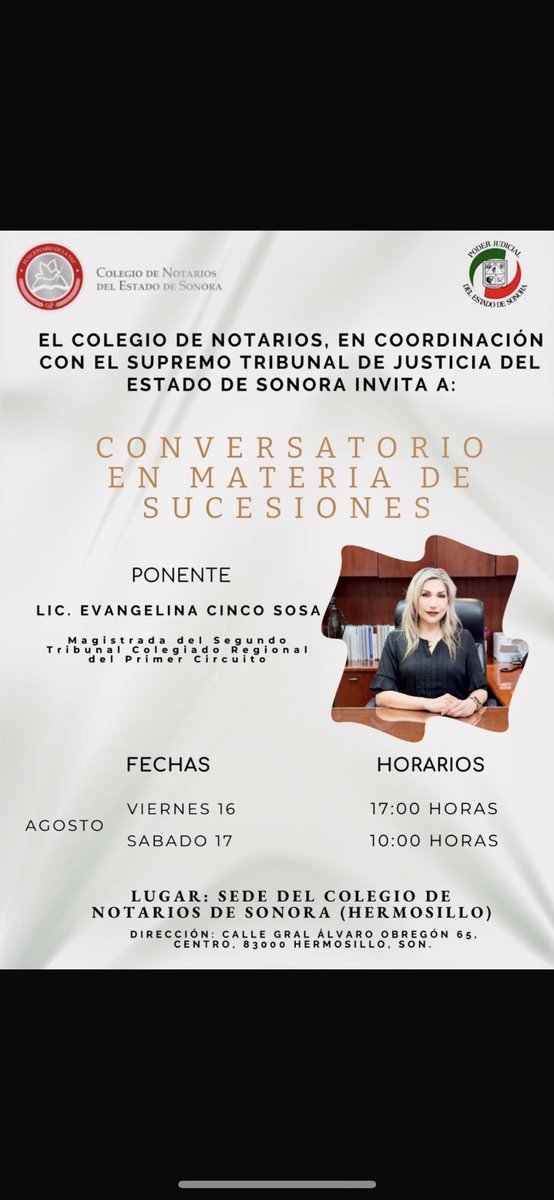 Notarios de Sonora / Colegio de Notarios de Sonora tweet media