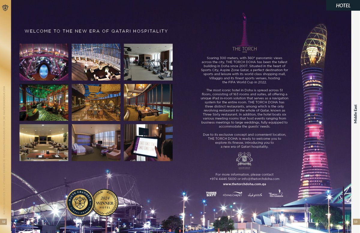 We are glad to be featured on this month's Haute Grandeur Global Awards August Magazine.
Read about it here on page 12-13
issuu.com/hautegrandeur/…
#thetorchdoha #hautegrandeurglobalawards