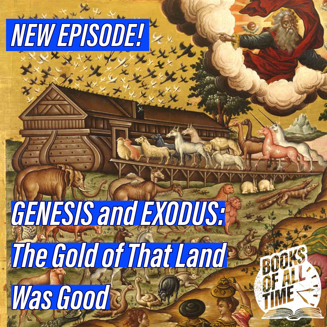 booksofalltime's tweet photo. NEW (COVID-delayed) EPISODE! Join Rose as she walks through the first two books of the Hebrew Bible, which have informed the faiths of millions of Jews, Christians, and Muslims for 2,500 years. Listen here: https://t.co/XGEmsoWESs #bible #podcast #greatbooks #history https://t.co/zWDYQUbyHS