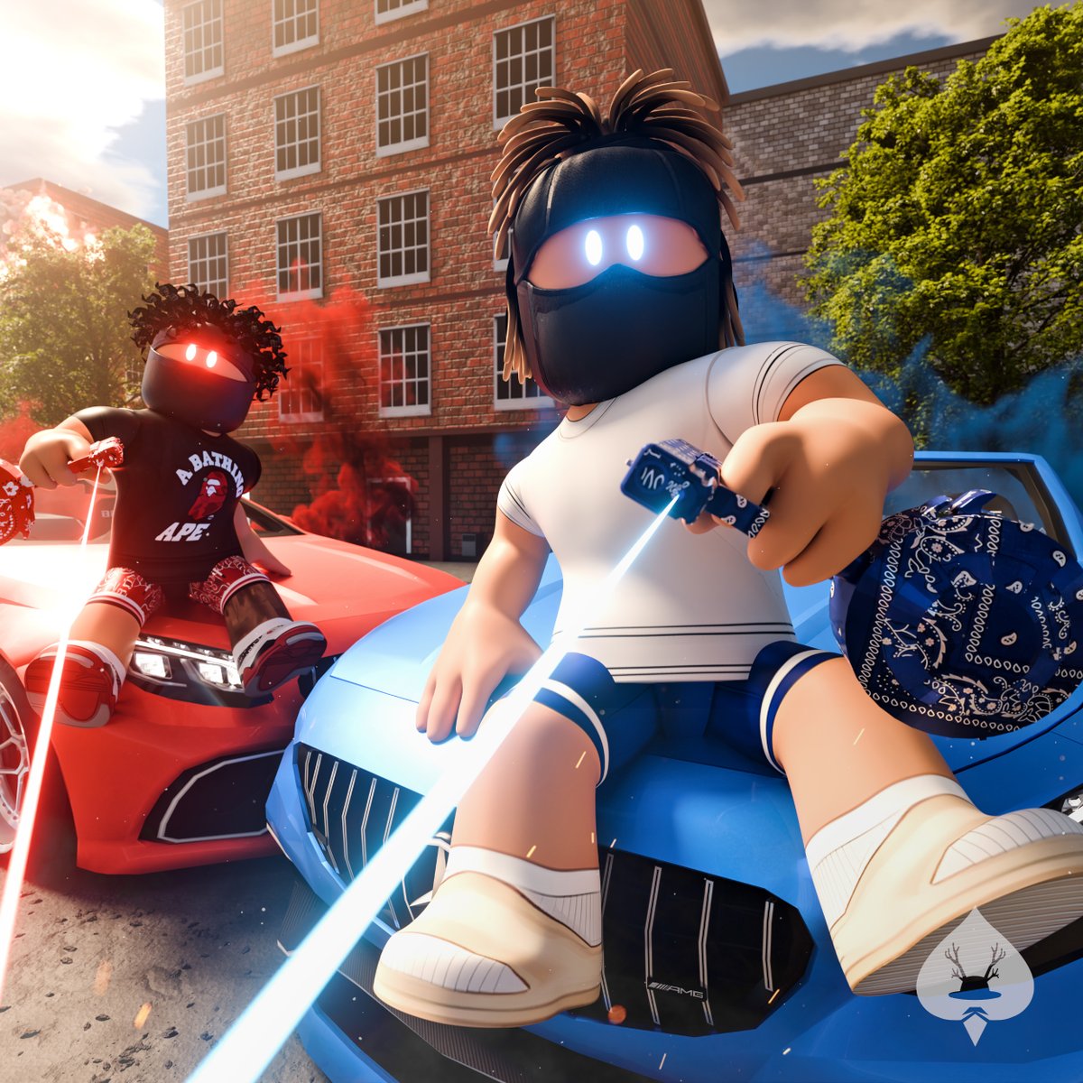 AceAztro's tweet photo. Streetz War 2 Icon and Thumbnail commissioned by stoabd in Discord! 🔥

#roblox #RobloxDev #robloxgfx #robloxart #robloxcommission #3dgraphics #2dgraphics #graphics #blender #blender3d #Gangster #robbery https://t.co/HLK6c16rry