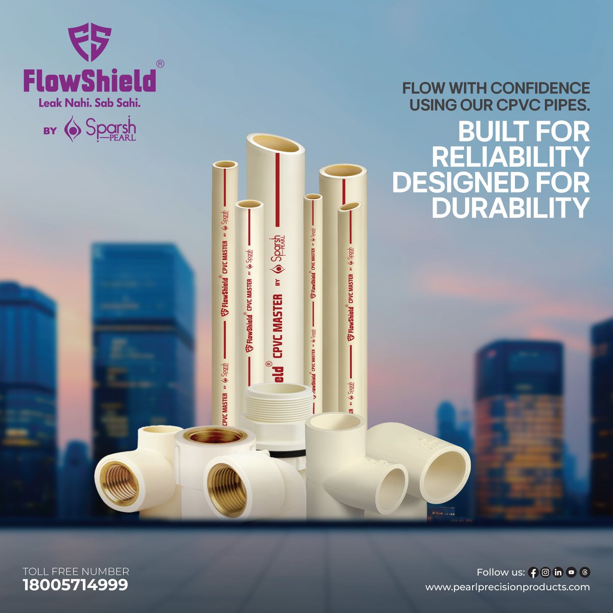 SparshPearl's tweet image. &quot;CPVC Pipes and Fittings: The Smart Choice for Durable and Leak-Free Solutions.&quot;

#cpvcipesandfittings #flowshield #strong #durable #sparshpearl